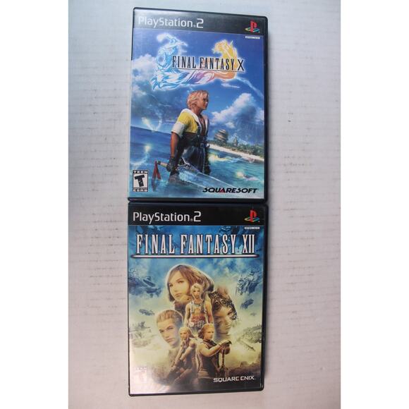 2 games: Final Fantasy X and XII (Sony PlayStation 2, PS2) authentic, tested - Picture 1 of 11